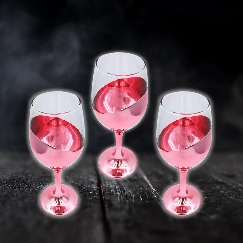 FALKOR Luxury Glassware 330 ML Rose Gold Colour Plated Long stemmed Sparkling ChampagneWine Glasses for White or Red Wine Set of 6 for a Party Gifting or Even Display at Your bar of Home - Image 4