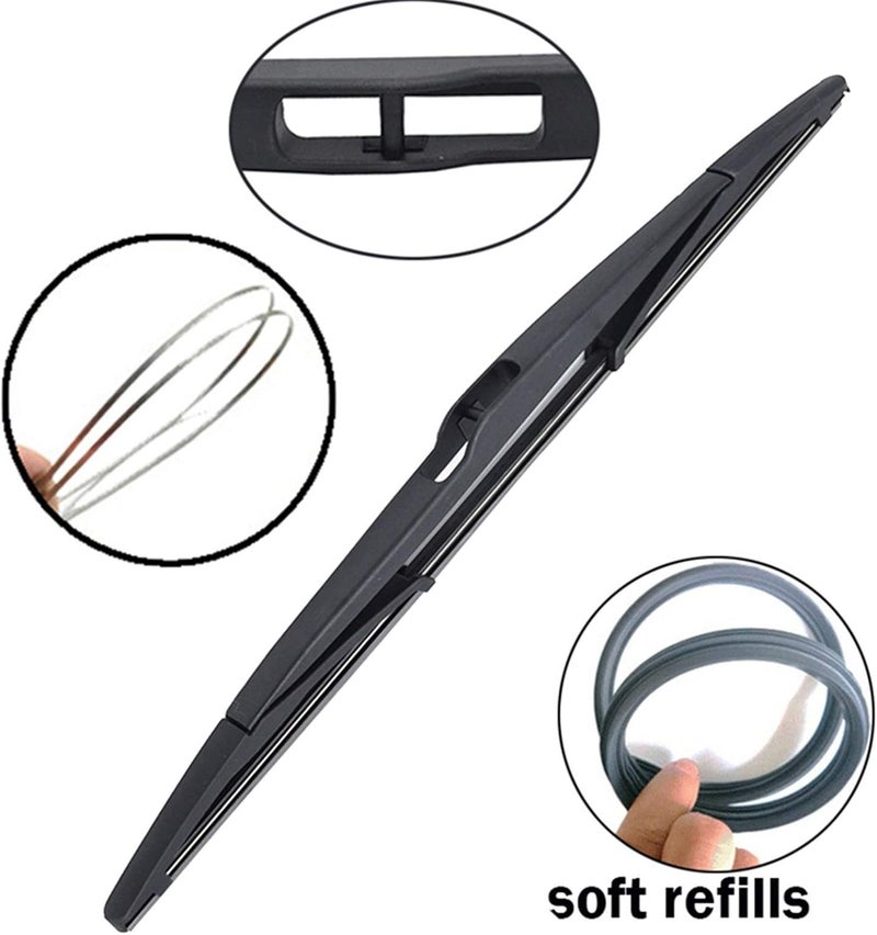 Yurefax شفرات مساحات الزجاج الأمامي والخلفي يوريفكس لسيارة رينو ميغان 3 - Image 5