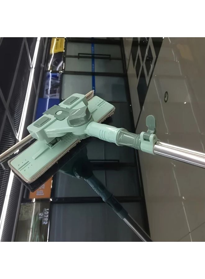 Light Green Extendable Window Scraper Rotating Head Detachable U Shaped Replacement Pads - Image 4