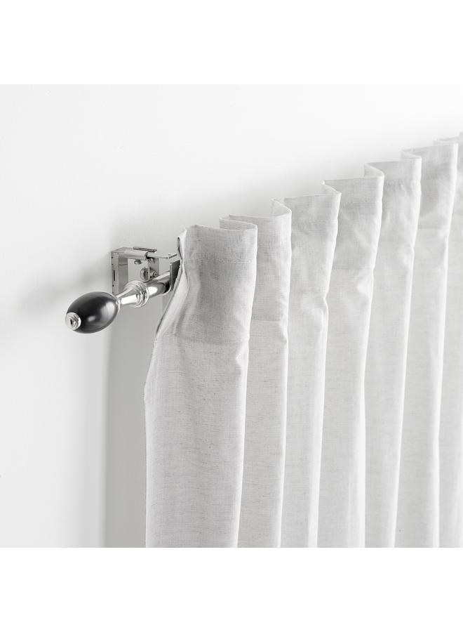 Zaboon Curtain rod set, silver-colour, 120-210 cm 19 mm - Image 3
