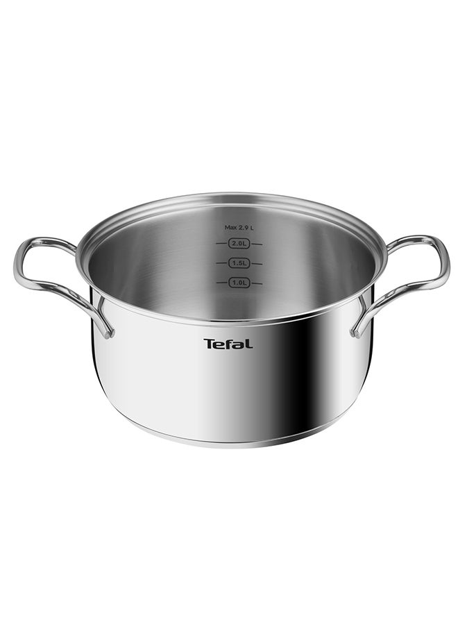 Tefal Intuition 20 cm Casserole, Premium Stainless Steel 18/10, 2.9 L, Induction, B8644474 Stainless Steel - Image 2
