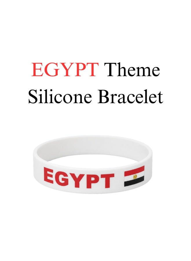PRINTSHOP4ME Egypt Soccer Silicone Wristband | Pack of 1 | Football Theme Bands | Unisex Sports Style | Match Day Wear - Image 2