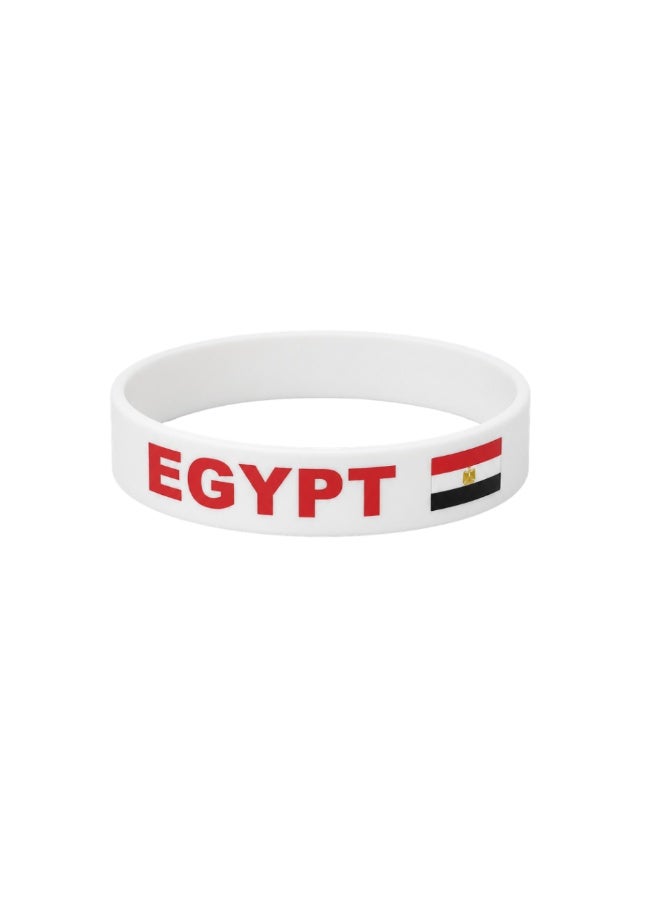 PRINTSHOP4ME Egypt Soccer Silicone Wristband | Pack of 1 | Football Theme Bands | Unisex Sports Style | Match Day Wear - Image 1