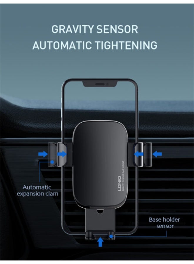 LDNIO MG10 Gravity Car Holder – Automatic Tightening, Aluminum Alloy Build, and 360° Rotation. - Image 4