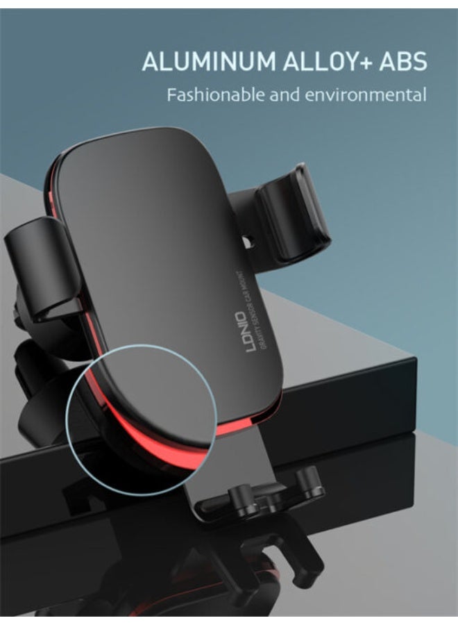 LDNIO MG10 Gravity Car Holder – Automatic Tightening, Aluminum Alloy Build, and 360° Rotation. - Image 5