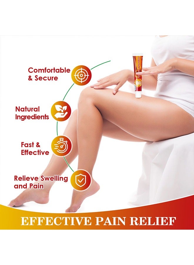 Sumifun Varicose Veins Cream 20g, Phlebitis Spider Pain Relief Balm, Relieve Swelling and Pain, Improve Blood Circulation, Venous Health Ointment  - Image 3