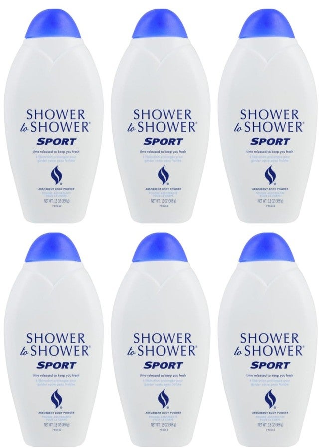 Shower To Shower Powder 13 Ounce Sport (6 Pack) - Image 1