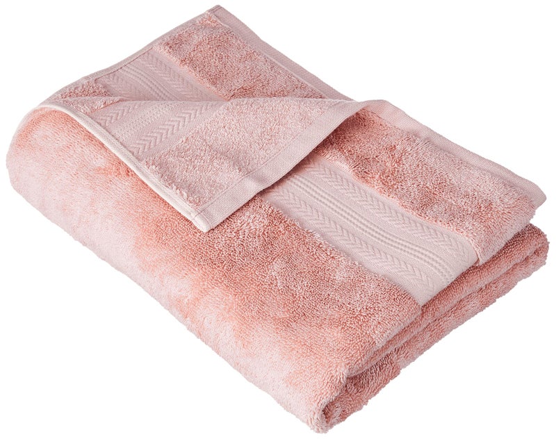 Himêya Bamboo Bath Towel|600 GSM|1 Piece Bamboo Towel for Men/Women | 100% Cotton| 70 Cms X 140 Cms |Butter Pink - Image 2