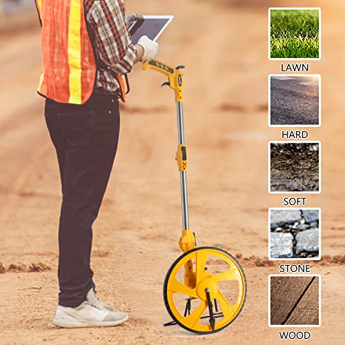 Zozen Professional Measure Wheel, with Brake & Handle Reset - Advanced Collapsible/Mechanical, Distance Measuring Wheel in Feet [Up To 10,000Ft], with Cloth Carrying Bag. - Image 5