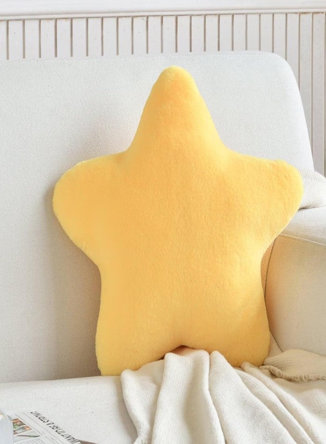 RVA Star Throw Pillow Cute Star Shaped Cushion for Bedroom Sofa Chair Gifting on Special Occasions Anniversary, Birthday Gift for Couples Girlfriends Boyfriends Husbands & Wives (15inch, Yellow) - Image 1