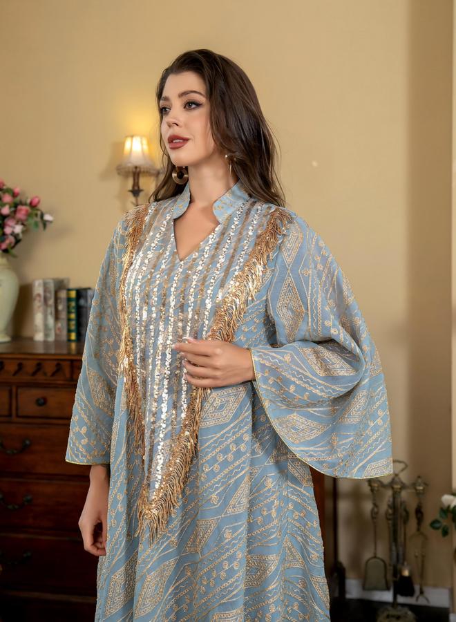 تايك تو جلابية مزينة بالترتر والشراشيب - Image 2