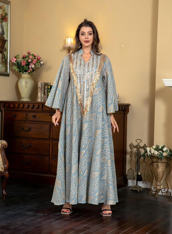 تايك تو جلابية مزينة بالترتر والشراشيب - Image 5