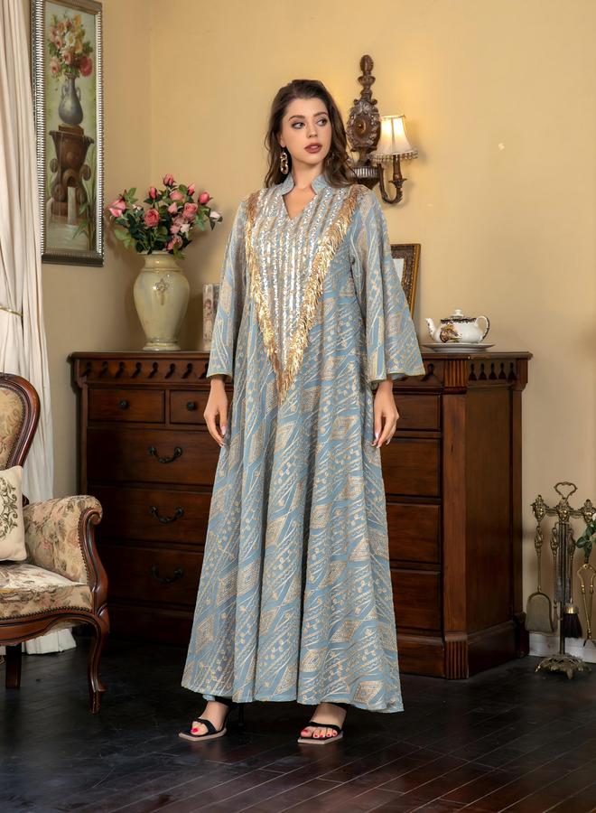 تايك تو جلابية مزينة بالترتر والشراشيب - Image 3