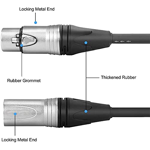Kadence Professional Balanced 3 pin XLR Cable - male to female XLR - Microphone, Guitar, Audio, Speaker Cable, 50% Extra Cooper Alloys for Easy Soldering XLR Cable (6 mtr / 20 FT) - Image 4