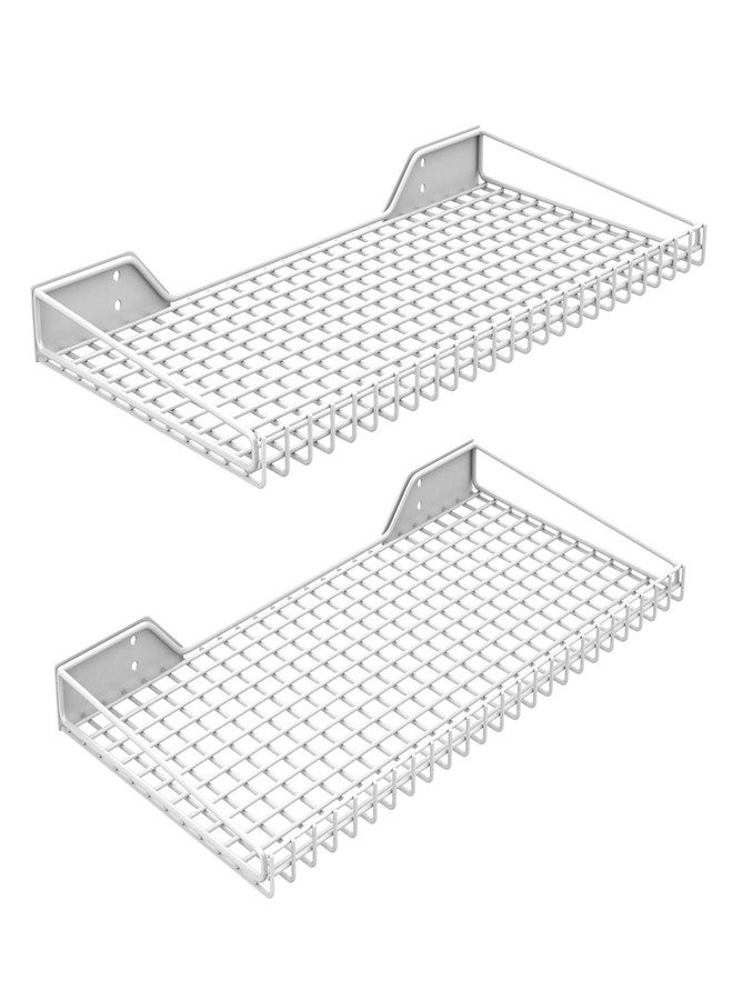 Ultrawall Wall Mounted Shelf for Garage, 2 Pack 23.5inch x 12inch Metal Shelf Rack, Heavy-Duty Wall Shelves Suitable for Shop, Shed, Garage Storage(White) - Image 1