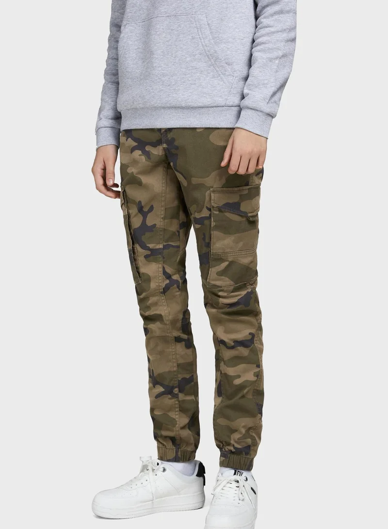 Jack & Jones Junior Youth Camo Cargo Pants
