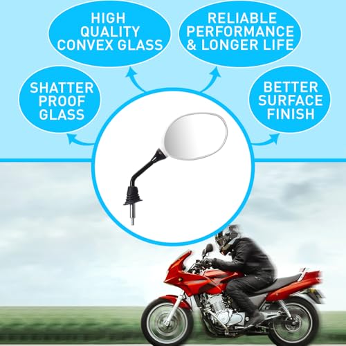 UNO Minda RV-4002R-WHT Shatterproof Glass Rear View Mirror-Right Hand for Honda Activa New Model - Image 4