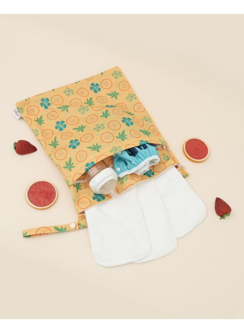 ALVABABY 3 Cloth Diaper Wet Dry Bags Waterproof Reusable with Two Zippered Pockets Travel Beach Pool Daycare Soiled Baby Items Yoga Gym Bag for Swimsuits or Wet Clothes Small medium Large 3L-SML05 - Image 3