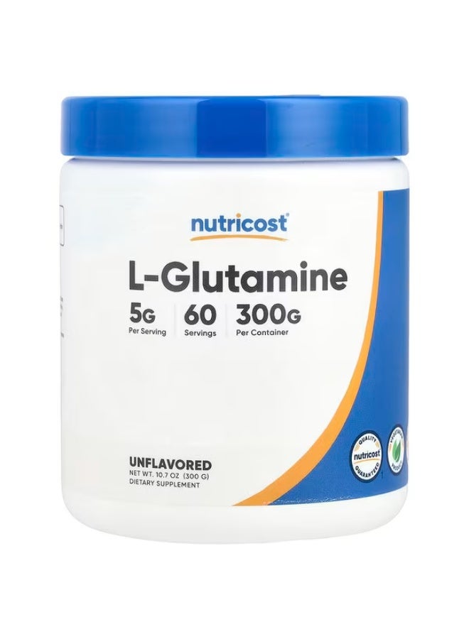 Nutricost, L-Glutamine, Unflavored, 10.7 oz (300 g) - Image 1