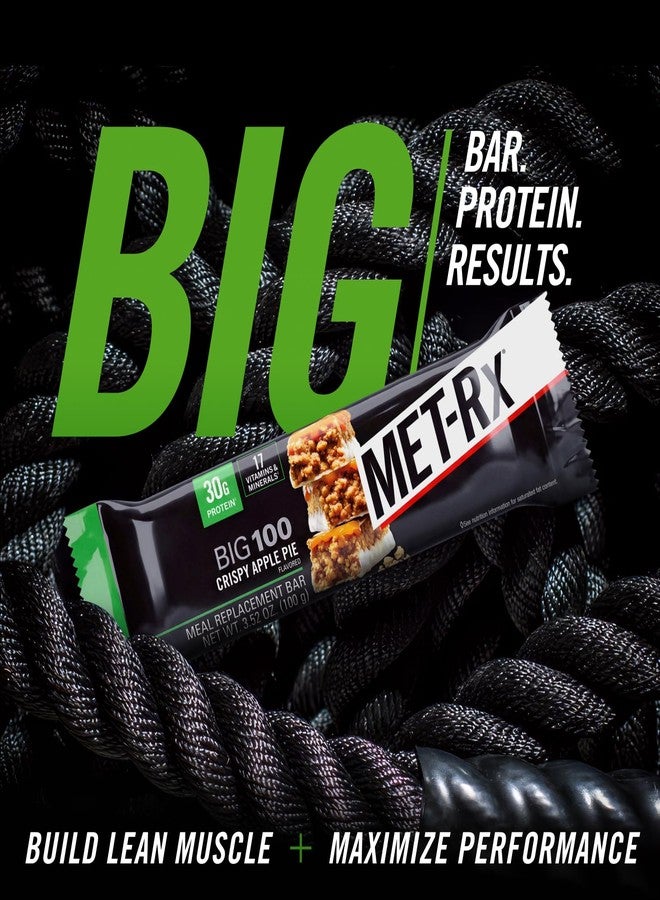 مت ركس ألواح بروتين ضخمة من MET-Rx Big 100، ألواح بديلة للوجبات بنكهة فطيرة التفاح المقرمشة، 9 قطع - Image 5