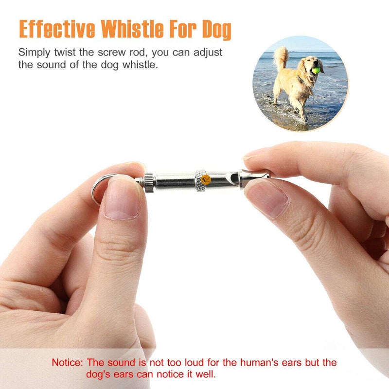 Sage Square Combo of Adjustable Pet Dog and Puppy Coach Canine Commands Quiet Control Training Whistle & Clicker (Pack of 2) - Image 3