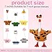 Sinbana 6 Sets Mini Desk Goose Outfits and Hats Cute Knitted Sweater Clothes for 7 Inch Magnetic Desktop Goose or Keychain Adorable Porch Geese Statue Costumes Headwear Accessories for Home Office Display - Image 4