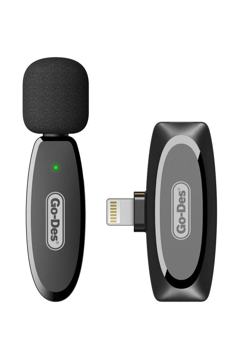 GO-DES Wireless Lapel microphone professional podcast social network live streaming online teaching iphone Android mobile phone mini mic wireless Go-Des - Image 5