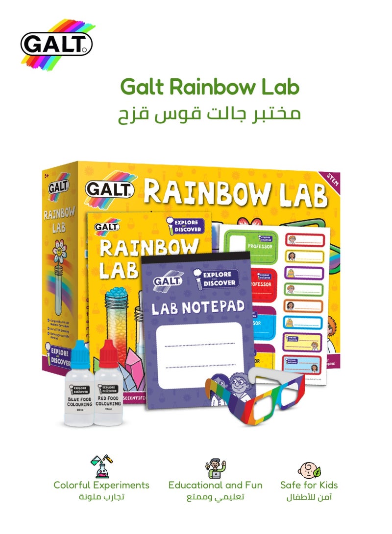 Galt Toys STEM Rainbow Science Kit for Kids | Color Mixing Crystals | Educational Lab Set | Safe & Fun Learning Toys | 31 x 7 x 22cm - Image 1