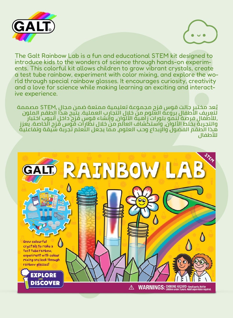 Galt Toys STEM Rainbow Science Kit for Kids | Color Mixing Crystals | Educational Lab Set | Safe & Fun Learning Toys | 31 x 7 x 22cm - Image 5