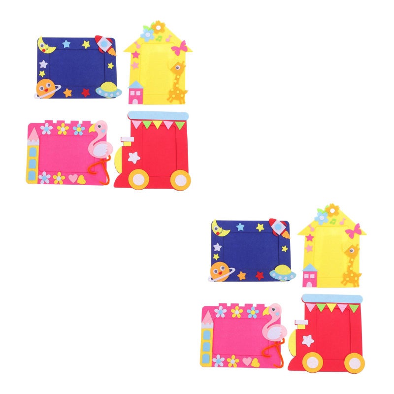 8 pcs DIY Picture Frame Non-woven Picture Frames Bulletin Board Decoration ( Assorted style) - Image 5