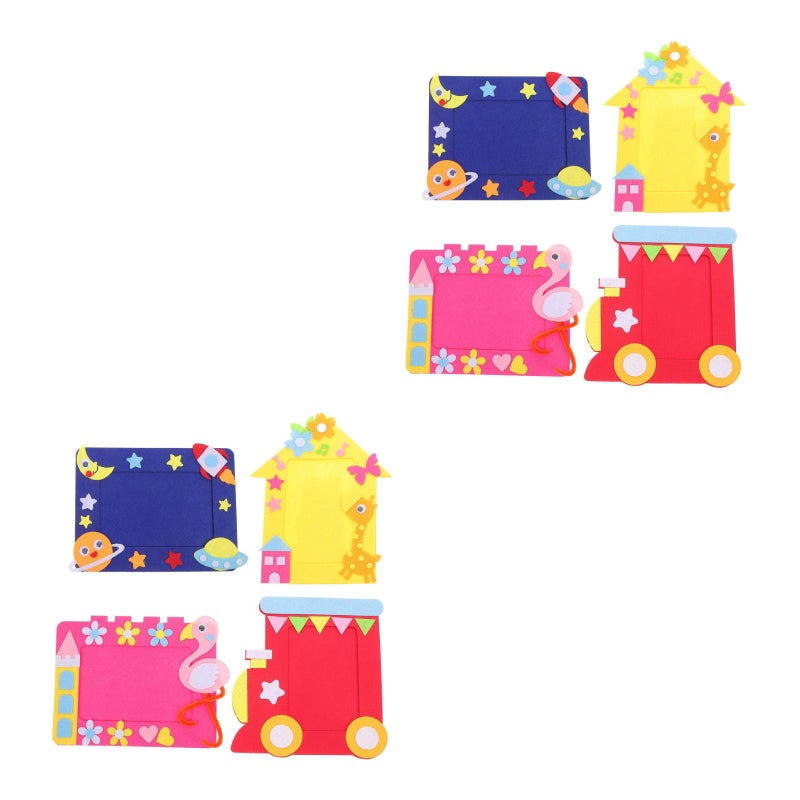 8 pcs DIY Picture Frame Non-woven Picture Frames Bulletin Board Decoration ( Assorted style) - Image 1