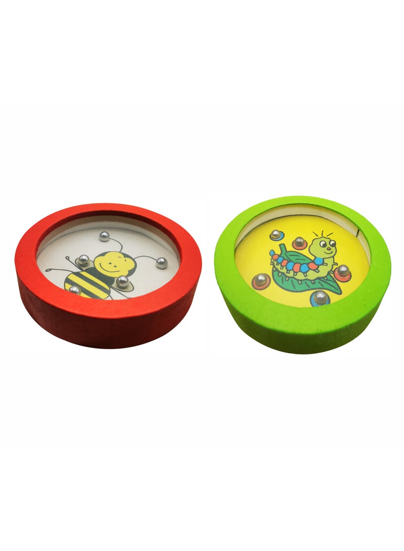 Wooden Balance Ball Toys Handheld Maze Games for Kids Party Favors Party Games Goodie Bag Filler (2 pcs set) - Image 2