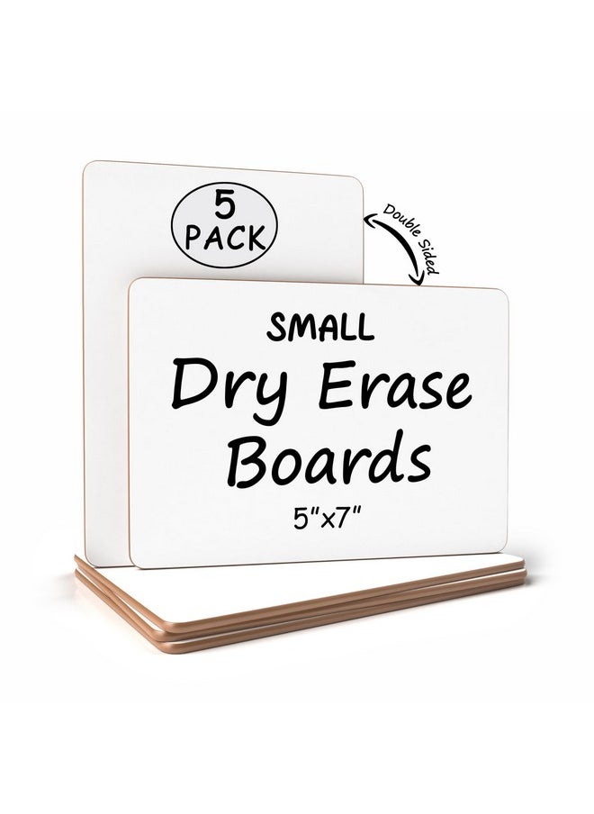 Scribbledo Scribbledo Set of 5 Small White Board Dry Erase Boards Classroom Pack Mini White Boards 5" x7” Double Sided Personal Whiteboards for Students Teachers School Supplies Lapboards  - Image 1