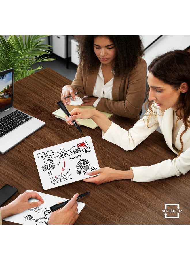 Scribbledo Scribbledo Set of 5 Small White Board Dry Erase Boards Classroom Pack Mini White Boards 5" x7” Double Sided Personal Whiteboards for Students Teachers School Supplies Lapboards  - Image 5