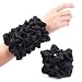 CEELGON Black Satin Silk Scrunchies for hair Big Scrunchies Satin Packs for Hair Scrunchies 10 Pack (Black) - Image 2