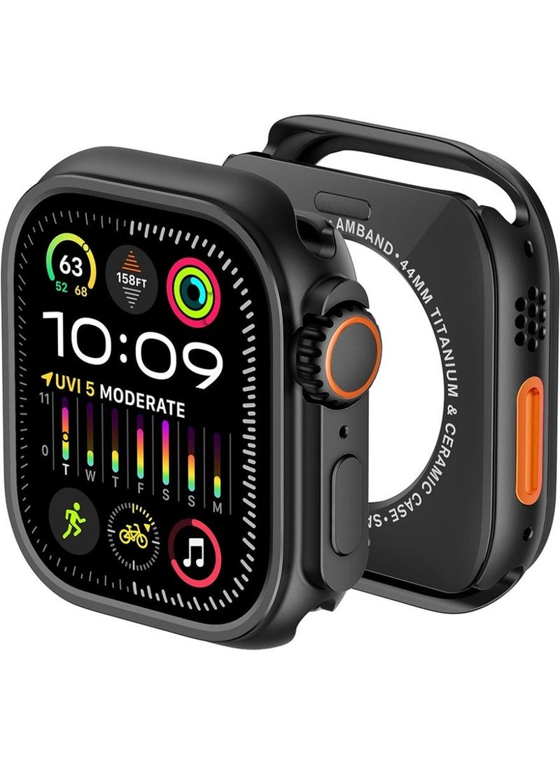 Metal protective shell 2-in-1 design is suitable for Apple watch series 4/5/6/SE/SE2/SE3 44MM + screen protector - Image 2