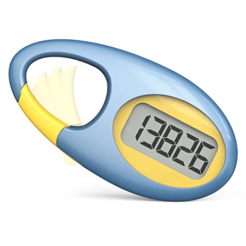 synwoo Simple 3D Step Counter, Walking Pedometer, Steps Tracker with Neck Lanyard/Carabiner for Men Women Teens Adults Seniors(Blue) - Image 1