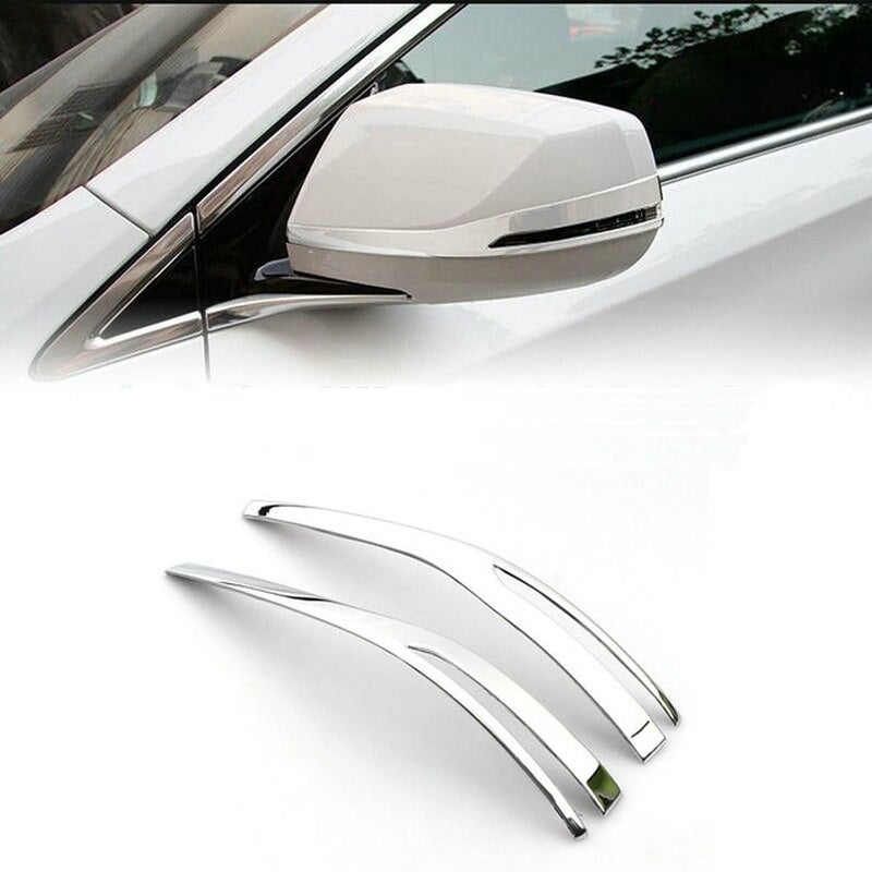 2pcs Side Rearview Exterior Rear View Mirror Strip Protector Stainless Steels Chrome Cover Trim Fit For Cadillac XTS 2013 2014 2015 2016 2017 2018 2019