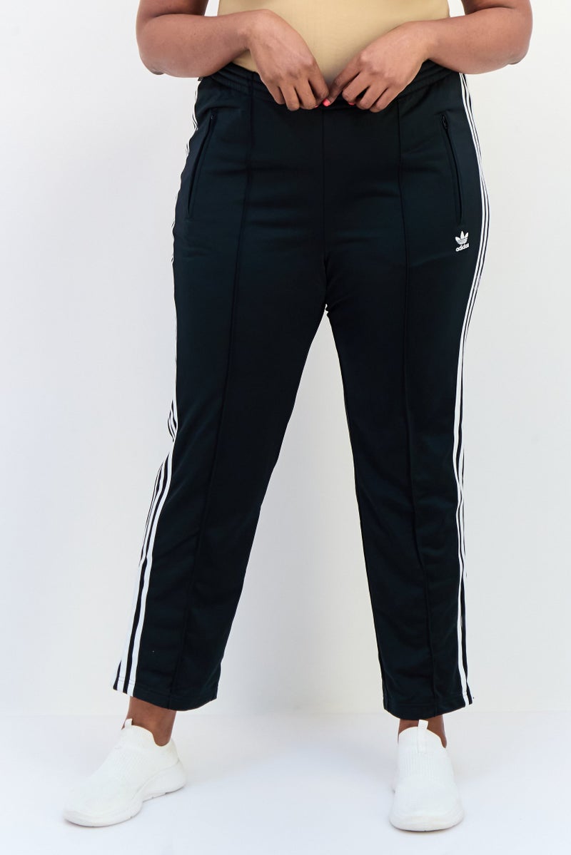 adidas Originals Women Plus Size Embroidered Logo Training Track Pants, Black  - Image 1