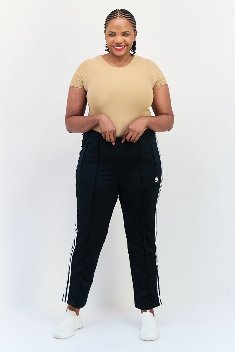 adidas Originals Women Plus Size Embroidered Logo Training Track Pants, Black  - Image 4