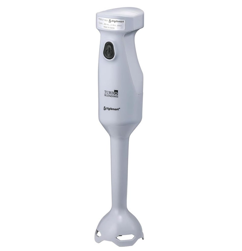 DIGISMART DURA Hand Blender 300 W Powerful Super Silent Copper Motor Anti-Splash Technology Turbo Function Stainless Steel Stem for Hot/Cold Blending Hand Blender (Grey) - Image 1