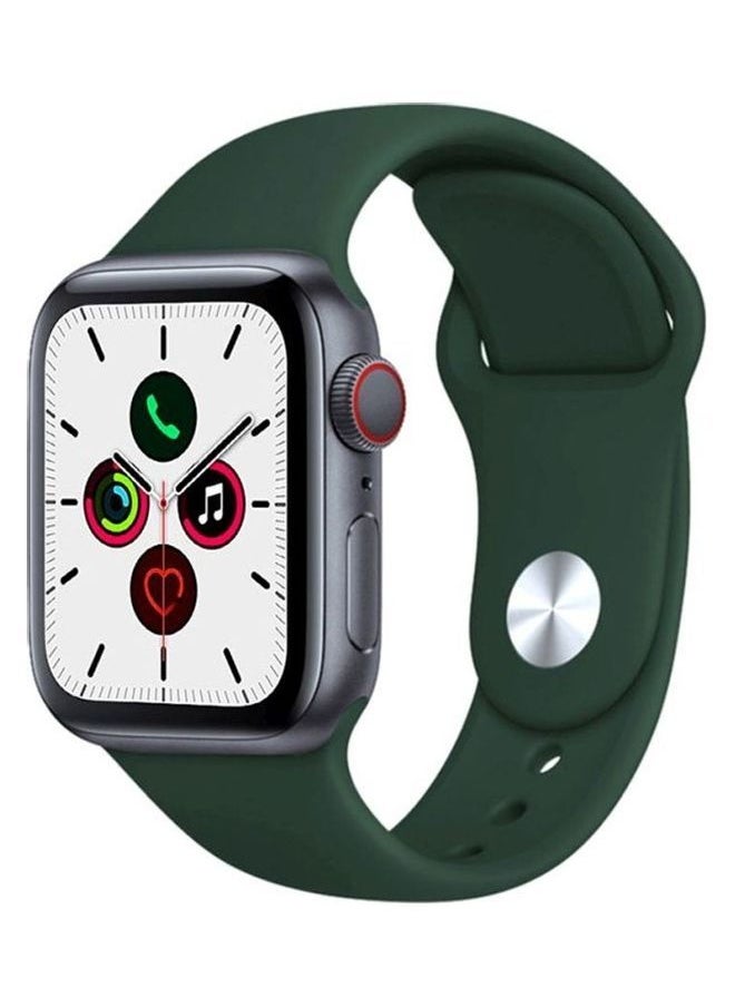 PROMASS Replacement Strap Watchband For Apple Watch Series 7 45mm / 6 / SE / 5 / 4 44mm / 3 / 2 / 1 42mm Midnight Green 