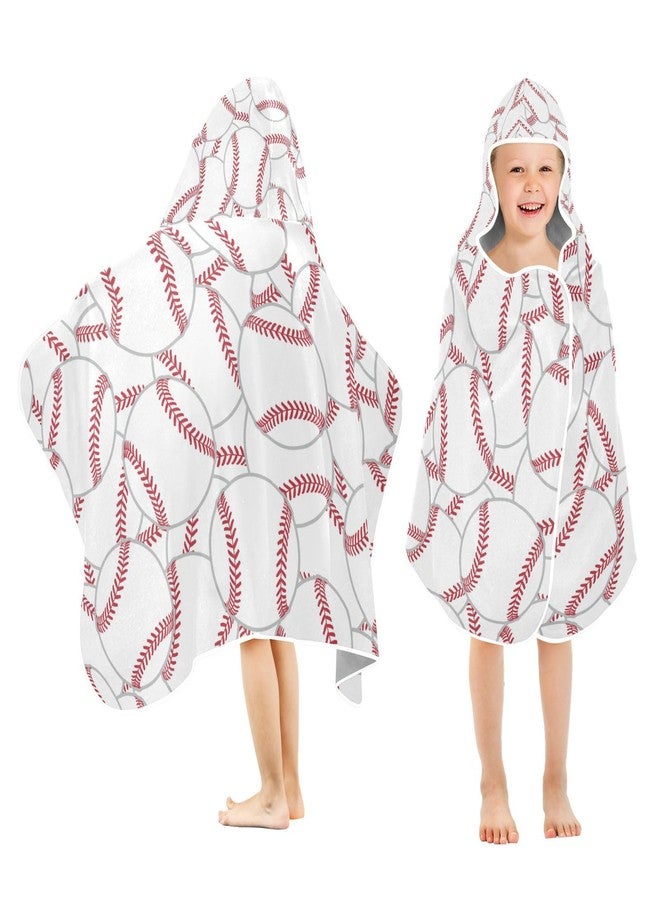 YETTASBIN Baseball Kids Hooded Bath Towel for Boys Girls, Soft Absorbent Quick Dry Hooded Towel Wrap Oversized Breathable Toddler Shower Pool Beach Towel with Hood - Image 1