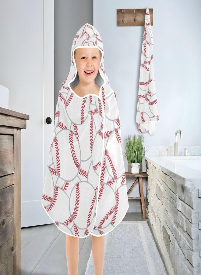 YETTASBIN Baseball Kids Hooded Bath Towel for Boys Girls, Soft Absorbent Quick Dry Hooded Towel Wrap Oversized Breathable Toddler Shower Pool Beach Towel with Hood - Image 4