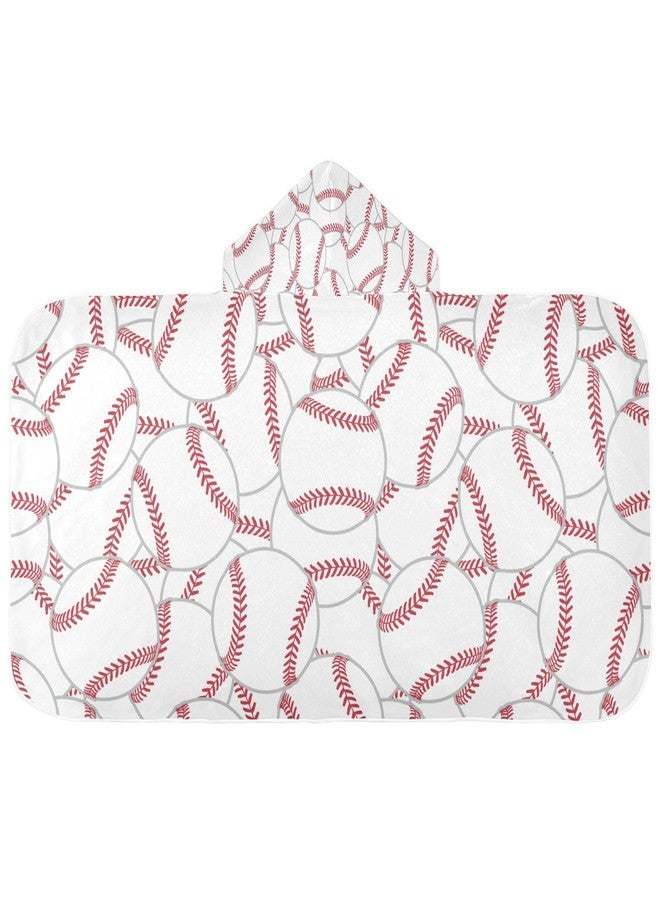 YETTASBIN Baseball Kids Hooded Bath Towel for Boys Girls, Soft Absorbent Quick Dry Hooded Towel Wrap Oversized Breathable Toddler Shower Pool Beach Towel with Hood - Image 2