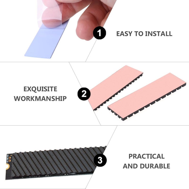Copper Graphene SSD Heat Sink with Air Duct Design for Efficient Cooling and Easy Installation - Image 3