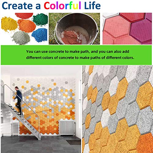 CJGQ 15.7"x15.7"x1.57" Concrete Molds Reusable Walk Maker Stepping Stone Paver Path Maker Lawn Patio Yard Garden DIY Walkway Pavement Paving Moulds (Honeycomb) - Image 4