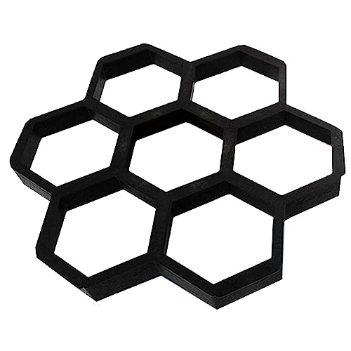 CJGQ 15.7"x15.7"x1.57" Concrete Molds Reusable Walk Maker Stepping Stone Paver Path Maker Lawn Patio Yard Garden DIY Walkway Pavement Paving Moulds (Honeycomb) - Image 1