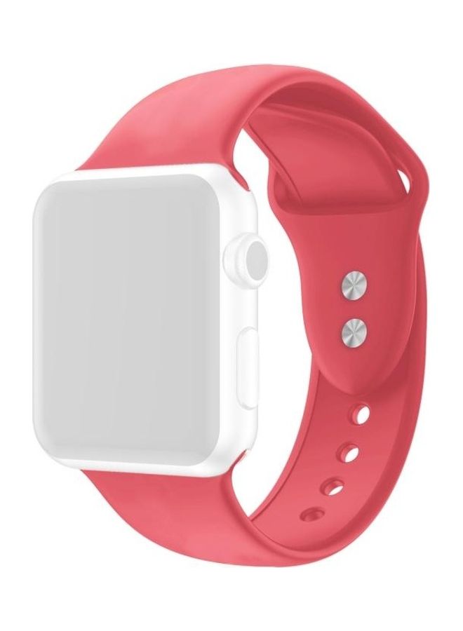 NIBEMINENT Ethnic Replacement Watchband for Apple Watch Series 1/2/3/4/5/6/7/SE 38/40/41mm Watermelon Pink - Image 1