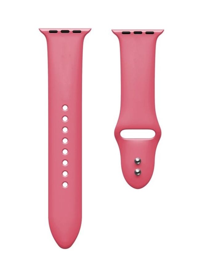 NIBEMINENT Ethnic Replacement Watchband for Apple Watch Series 1/2/3/4/5/6/7/SE 38/40/41mm Watermelon Pink - Image 3
